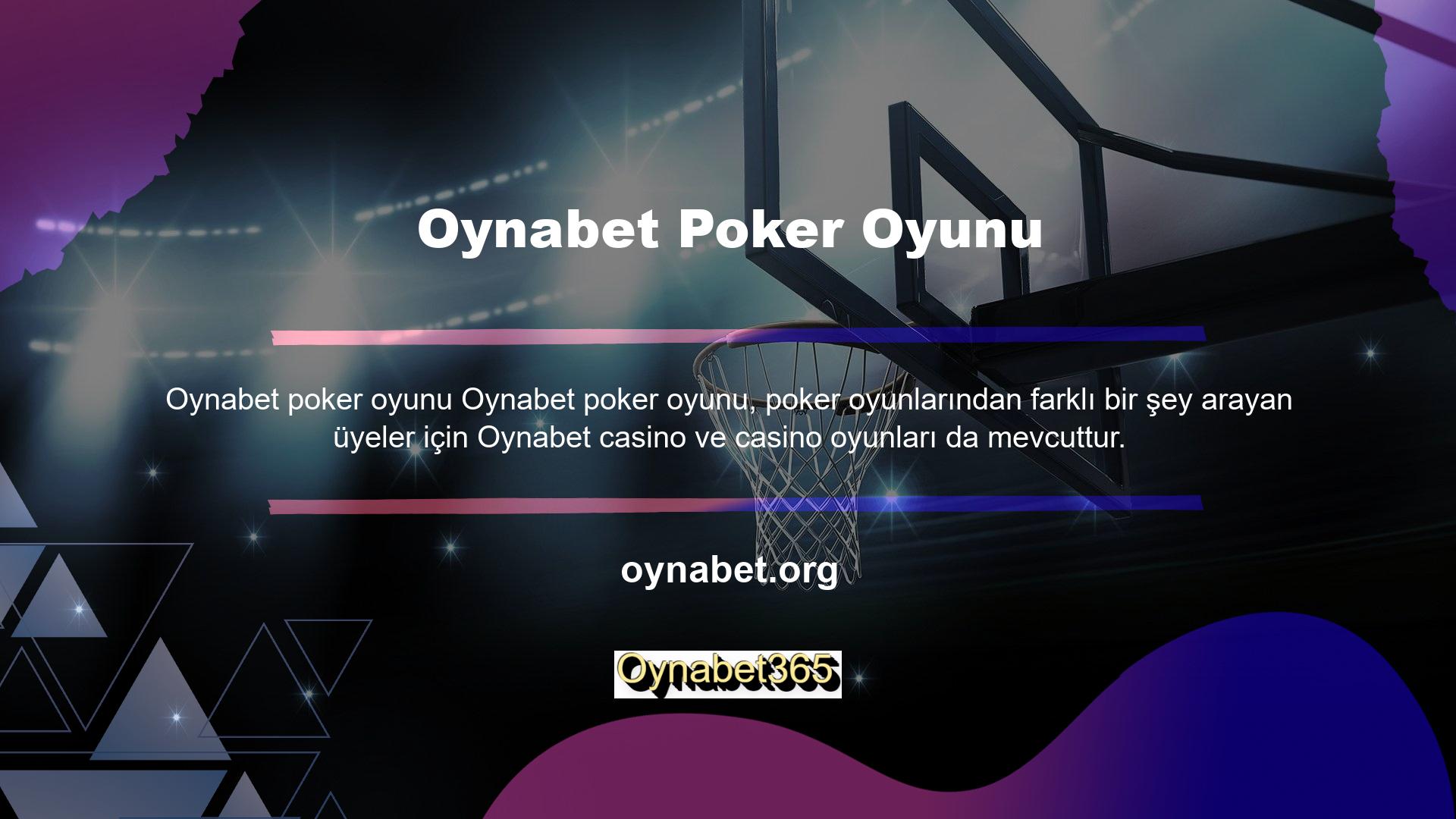Oynabet seçim yapabileceğiniz 7 poker oyunu var ve onları birçok yönden farklı hale getirebilir